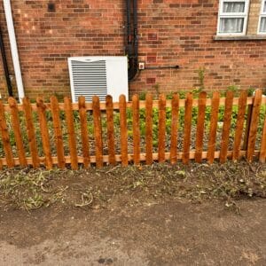 4ft Round Top Picket Fence Panel (1800 x 1200mm) - Brown