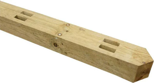 Fence Post (2100 x 100 x 125mm) - Morticed for 3 Rails