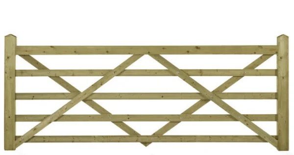 8ft Wide 5 Bar Field Gate (2440 x 1090mm)