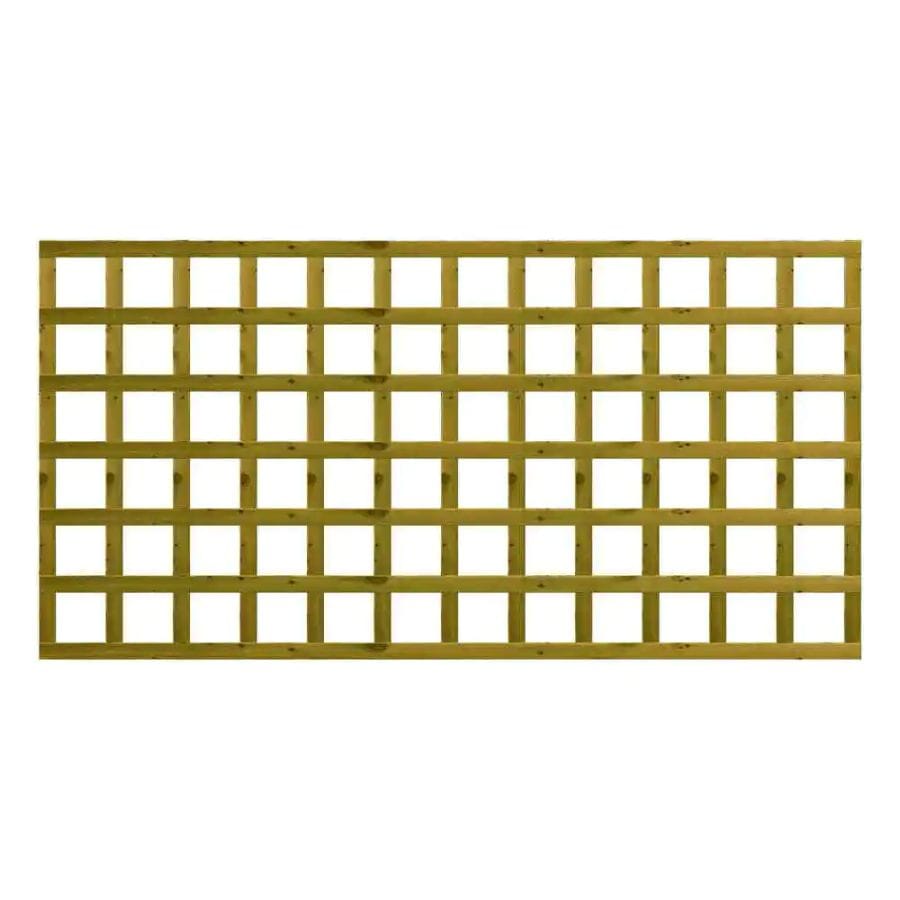 A trellis panel in a natural finish