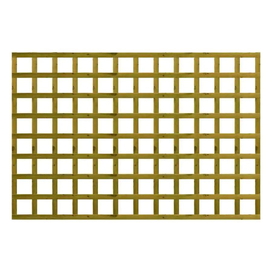 A trellis panel in a natural finish