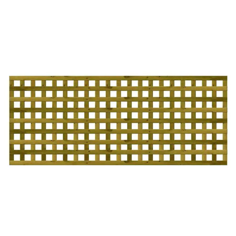 A trellis panel in a natural finish