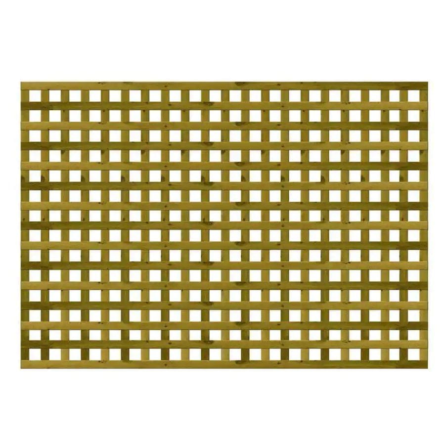 A trellis panel in a natural finish