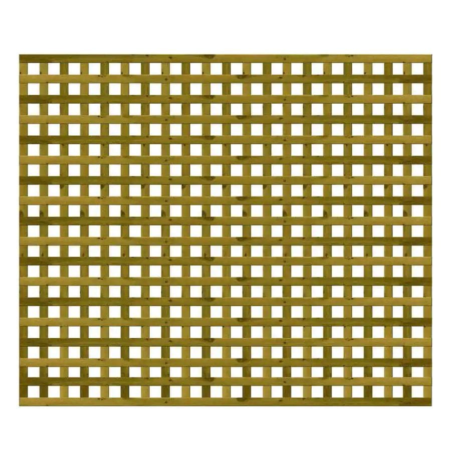 A trellis panel in a natural finish